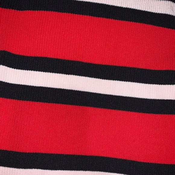 New Zara Red & Black Striped Knit Long Sleeve - Picture 12 of 12